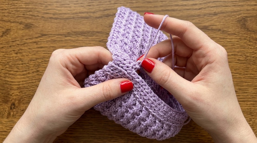 How to Crochet A Little Cute Bag With Macrame Yarn 6
