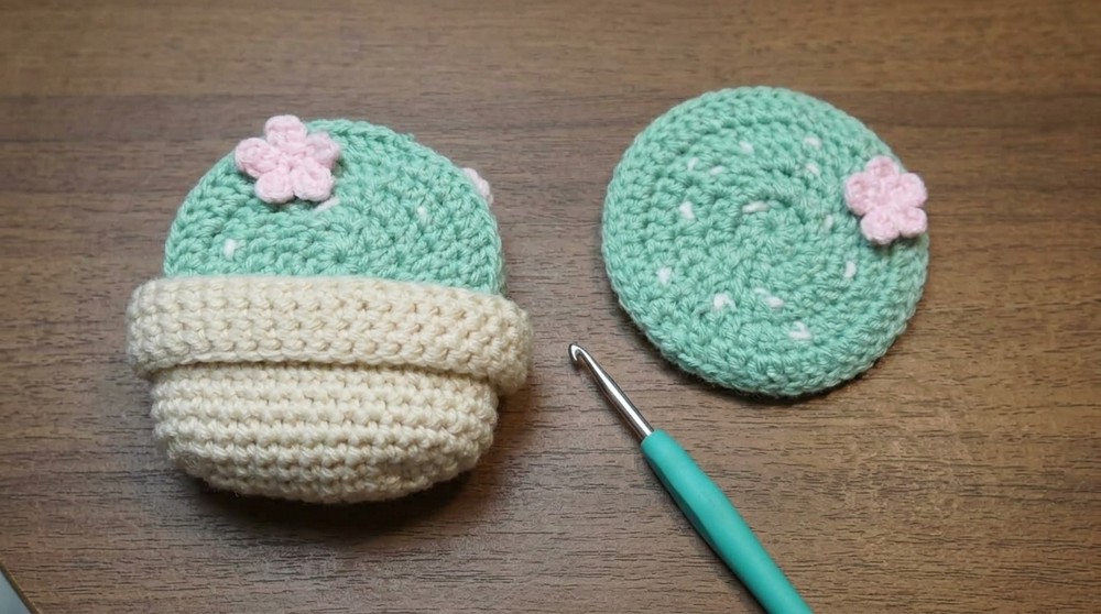 How to Crochet Cactus Coaster Video Tutorial 2