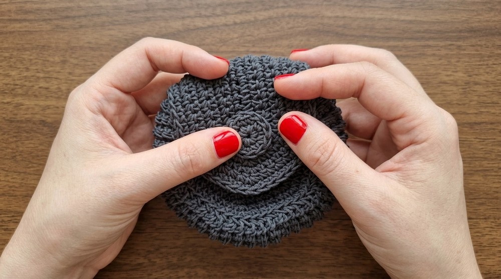How to Crochet Shell Coin Purse (revised) with English Subtitles 8