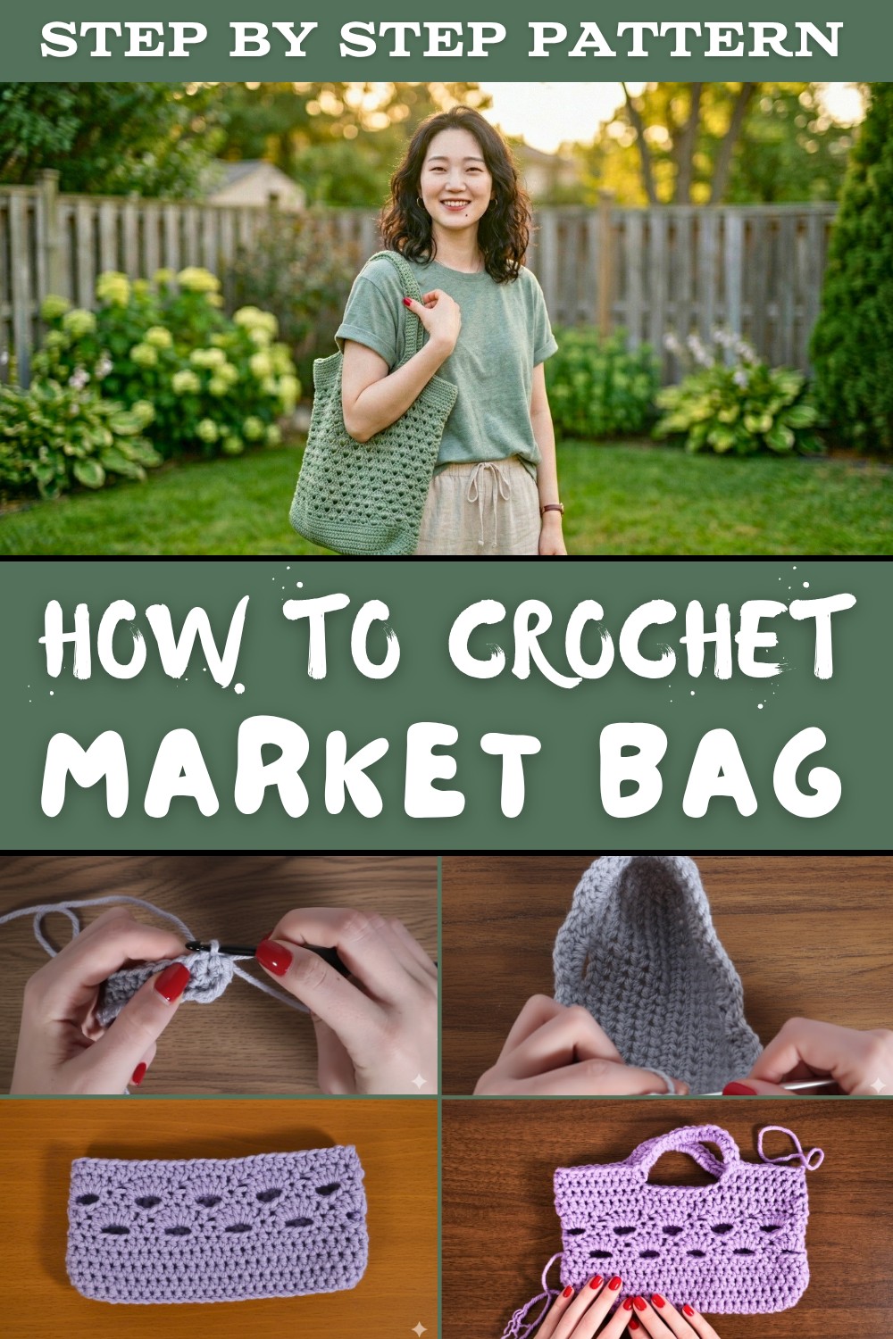 How to Crochet a Market Bag Shell Stitch 1