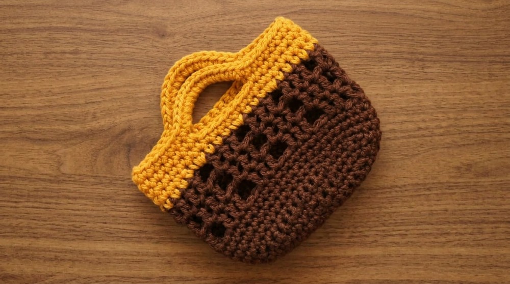 How to Crochet a Market Bag Tutorial EASY 8