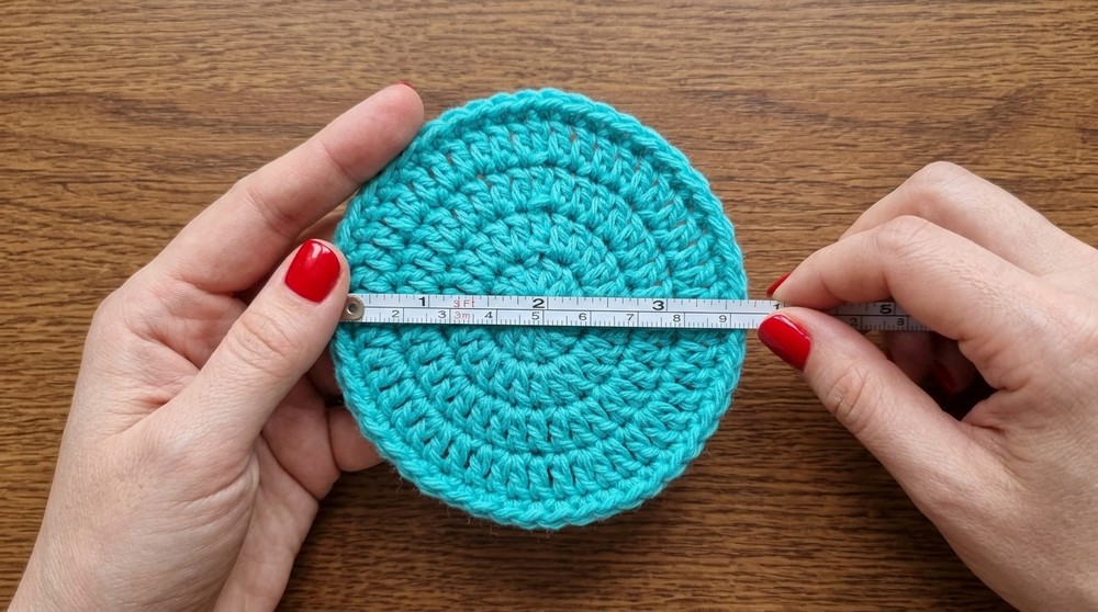 How to Crochet a Round Coaster (with English Subtitles 6