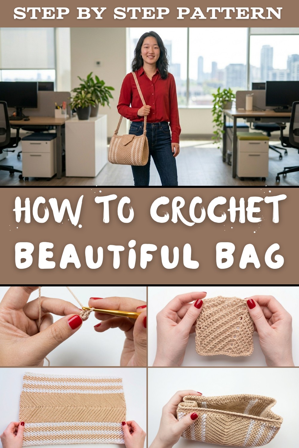 Lovely color !!! New Design Crochet Bag Friendly For Begginer Step By Step Subtitle Available 1