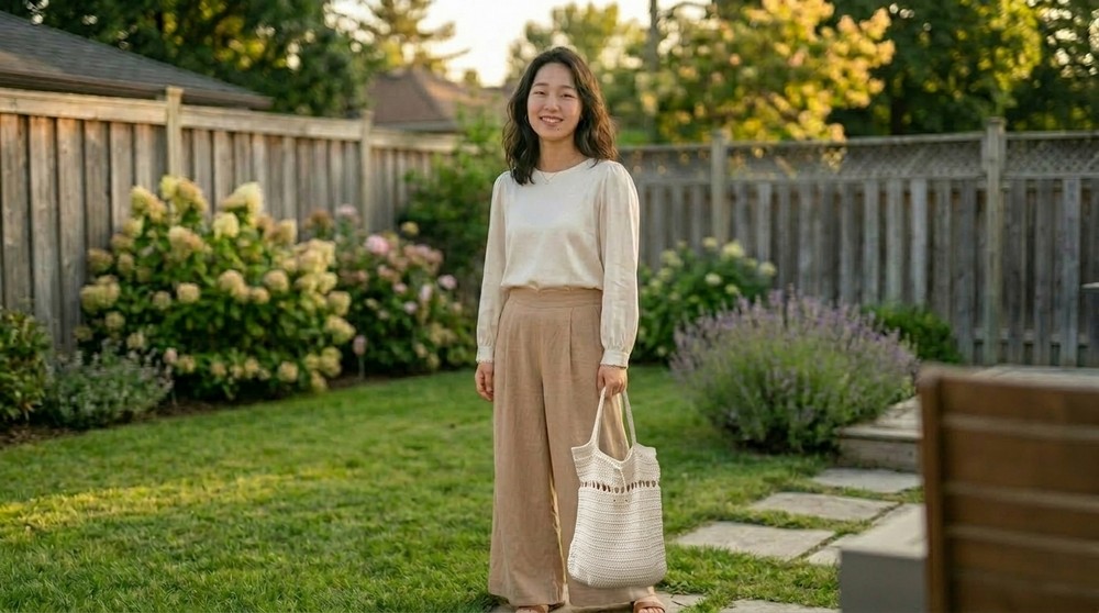 Stylish crocheted ecobagdrawstring bag 2