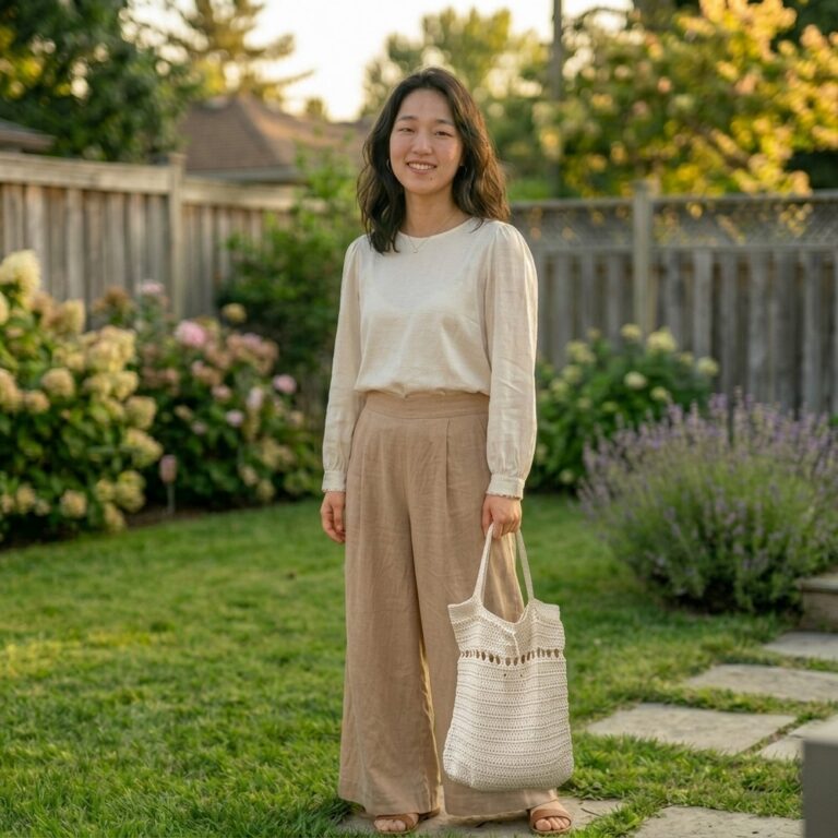Stylish crocheted ecobagdrawstring bag 9