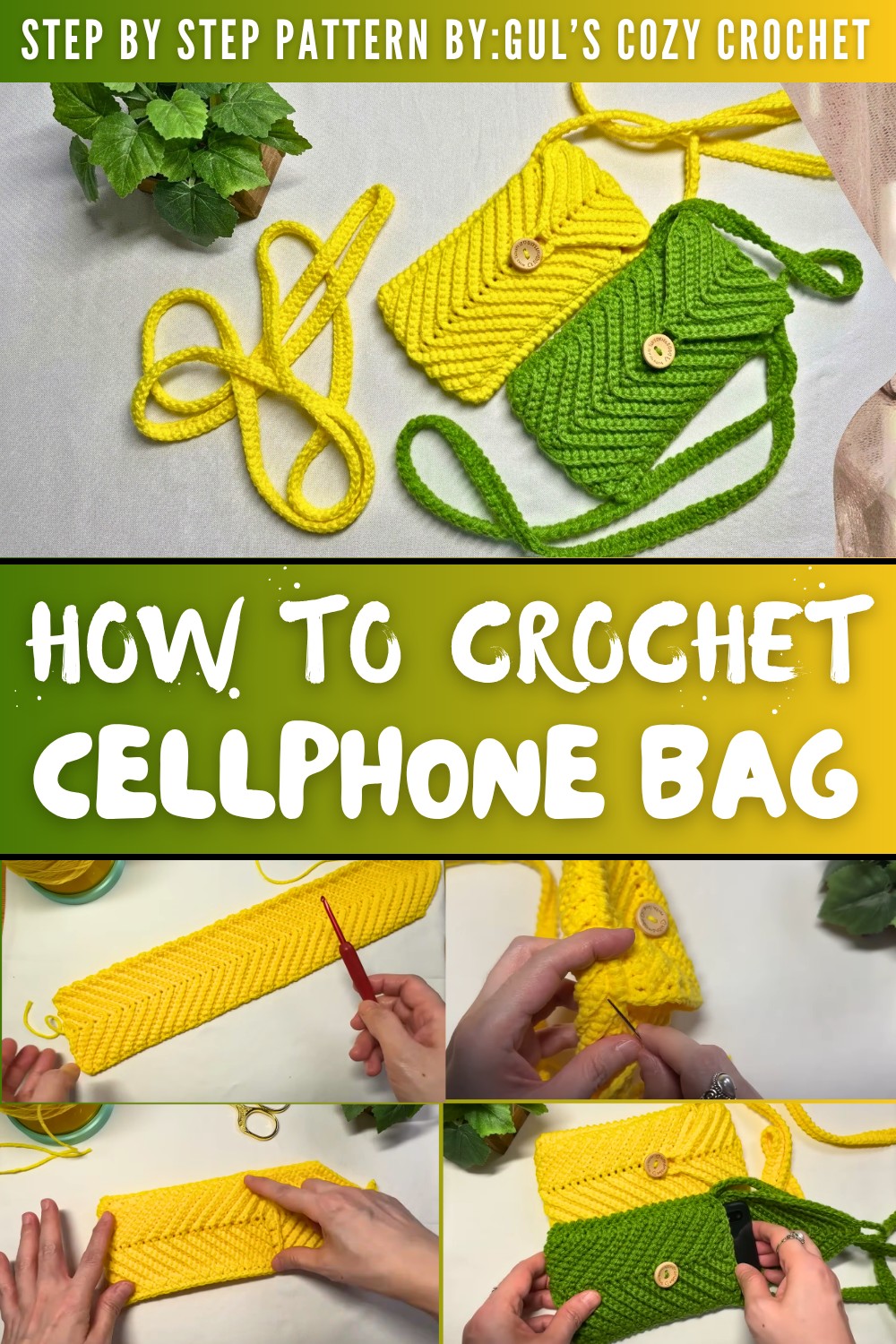 Crochet Cellphone Bag Easy Tutorial