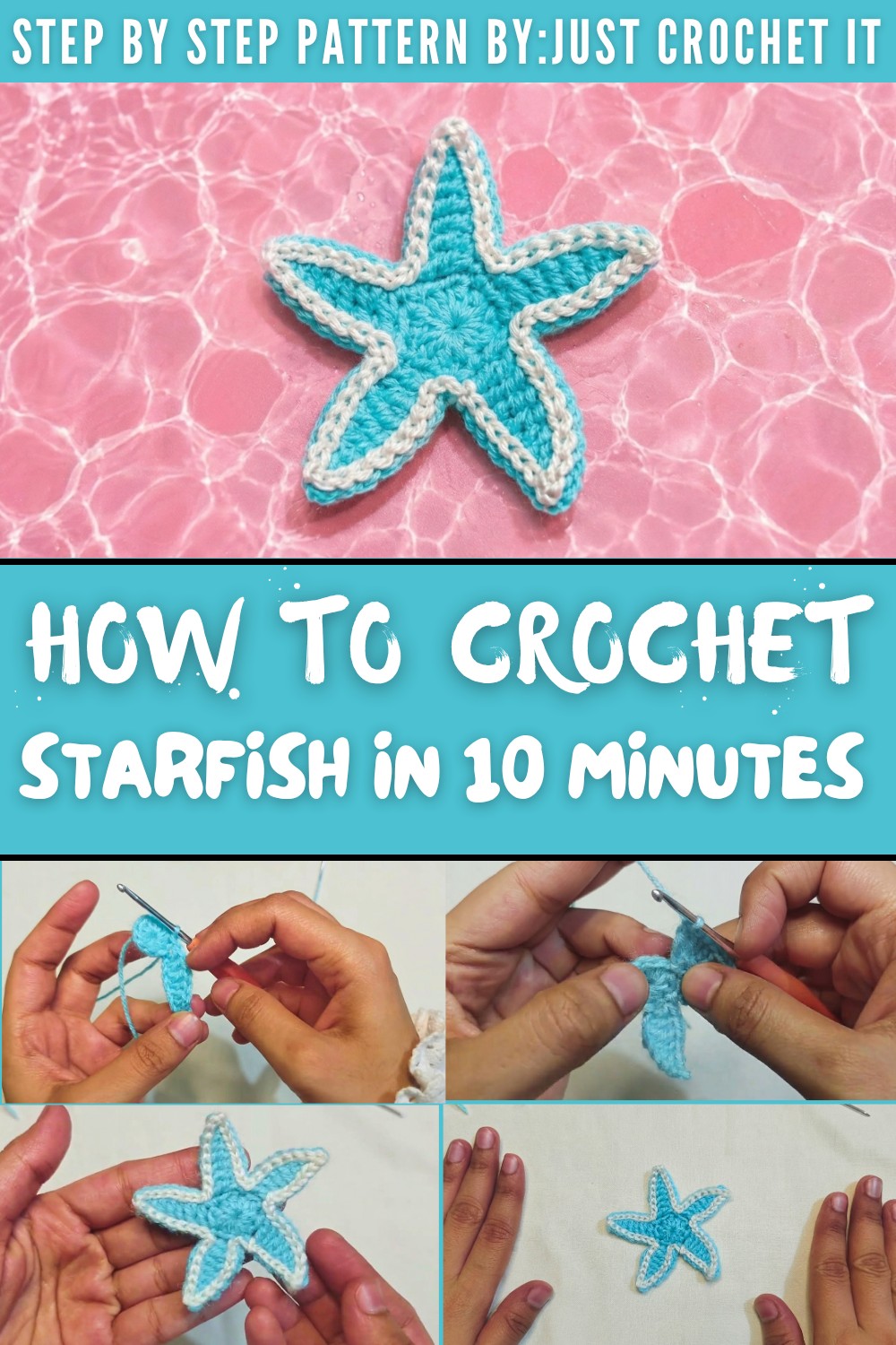 Crochet Cute Starfish In 10 Minutes Pattern