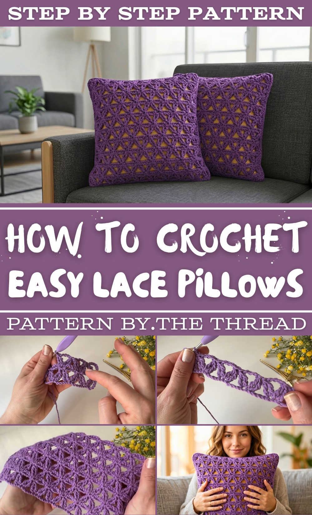 Crochet Lace Pillows Pattern