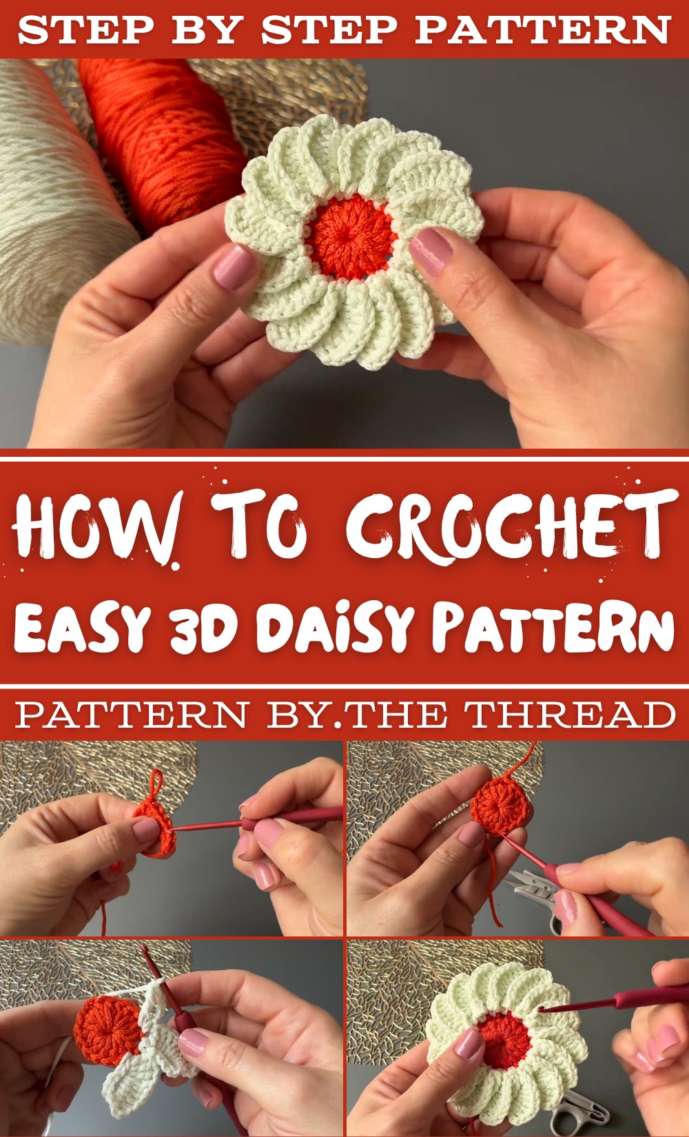 Easy Crochet 3d Daisy Pattern